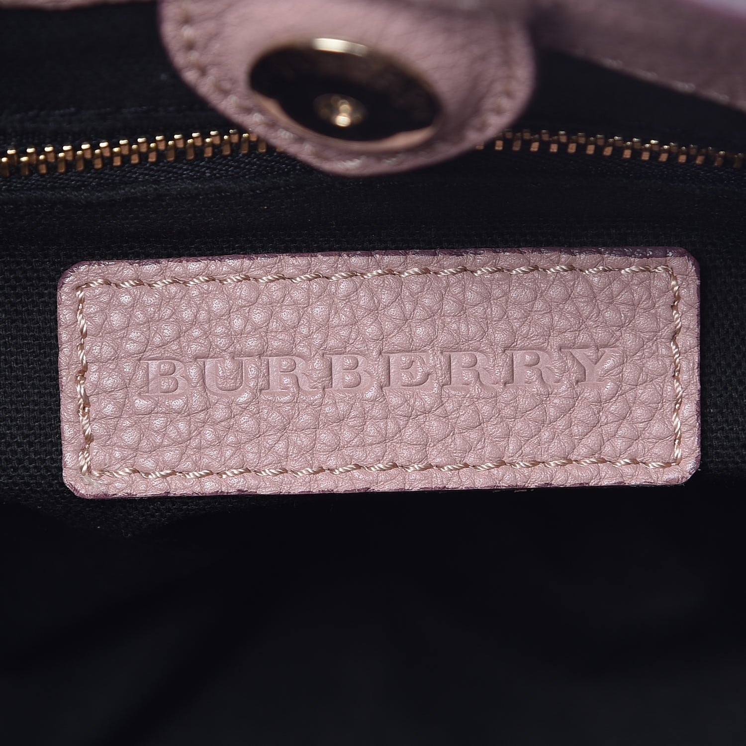 Burberry Grainy Calfskin House Check Small Banner Tote Pale Orchid 6 of 12