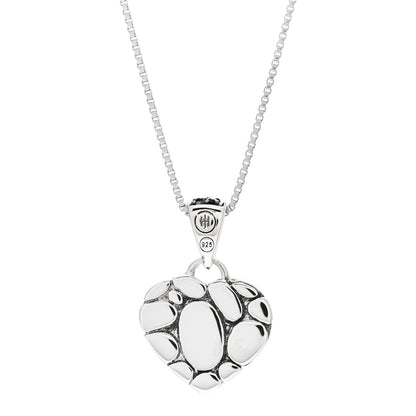 John Hardy Sterling Silver Black Sapphire Kali Lava Heart Pendant Necklace 4 of 4