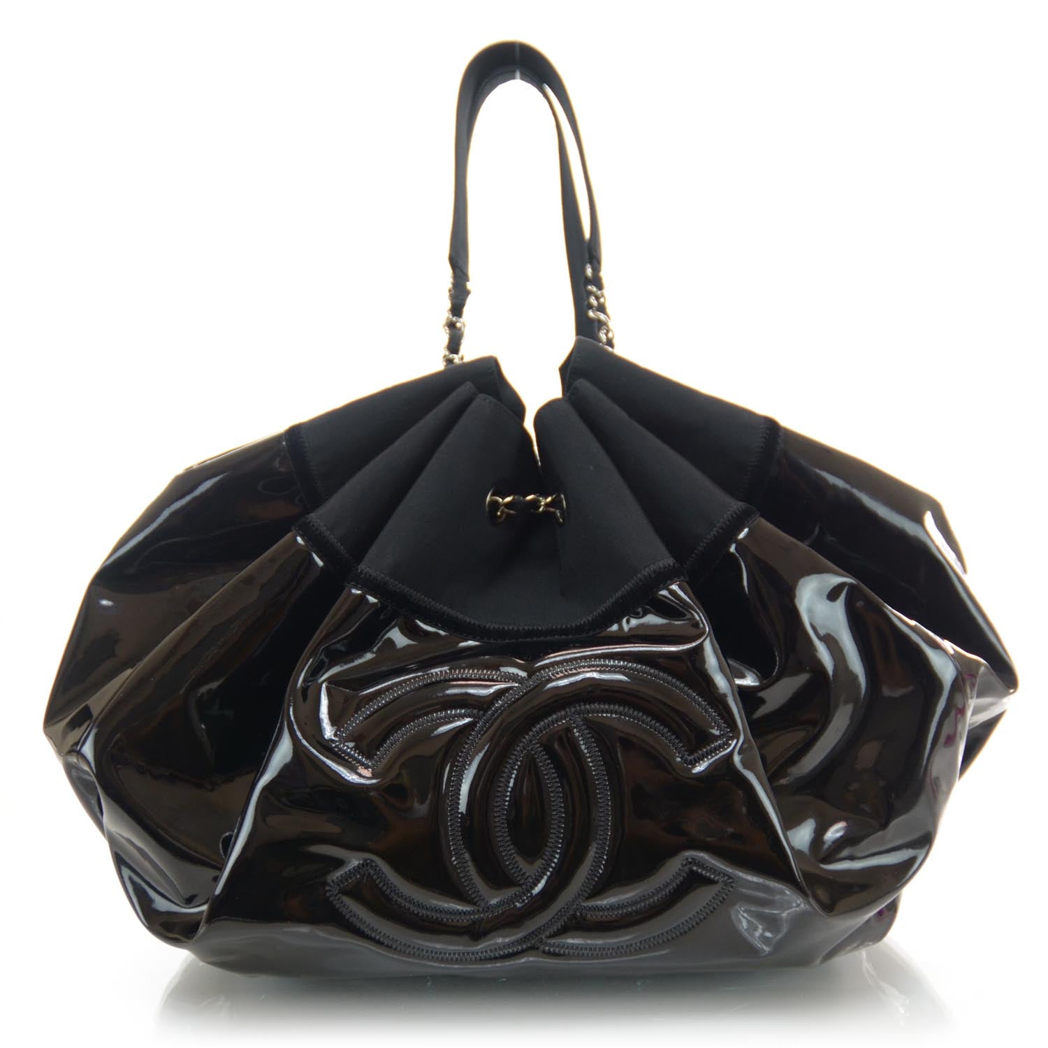 Chanel Vinyl Stretch Spirit Large Cabas Tote Black 1 of 9