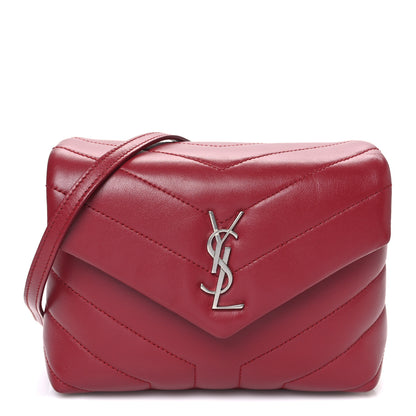 Saint Laurent Calfskin Y Quilted Monogram Toy Loulou Crossbody Bag New Lipstick 1 of 10