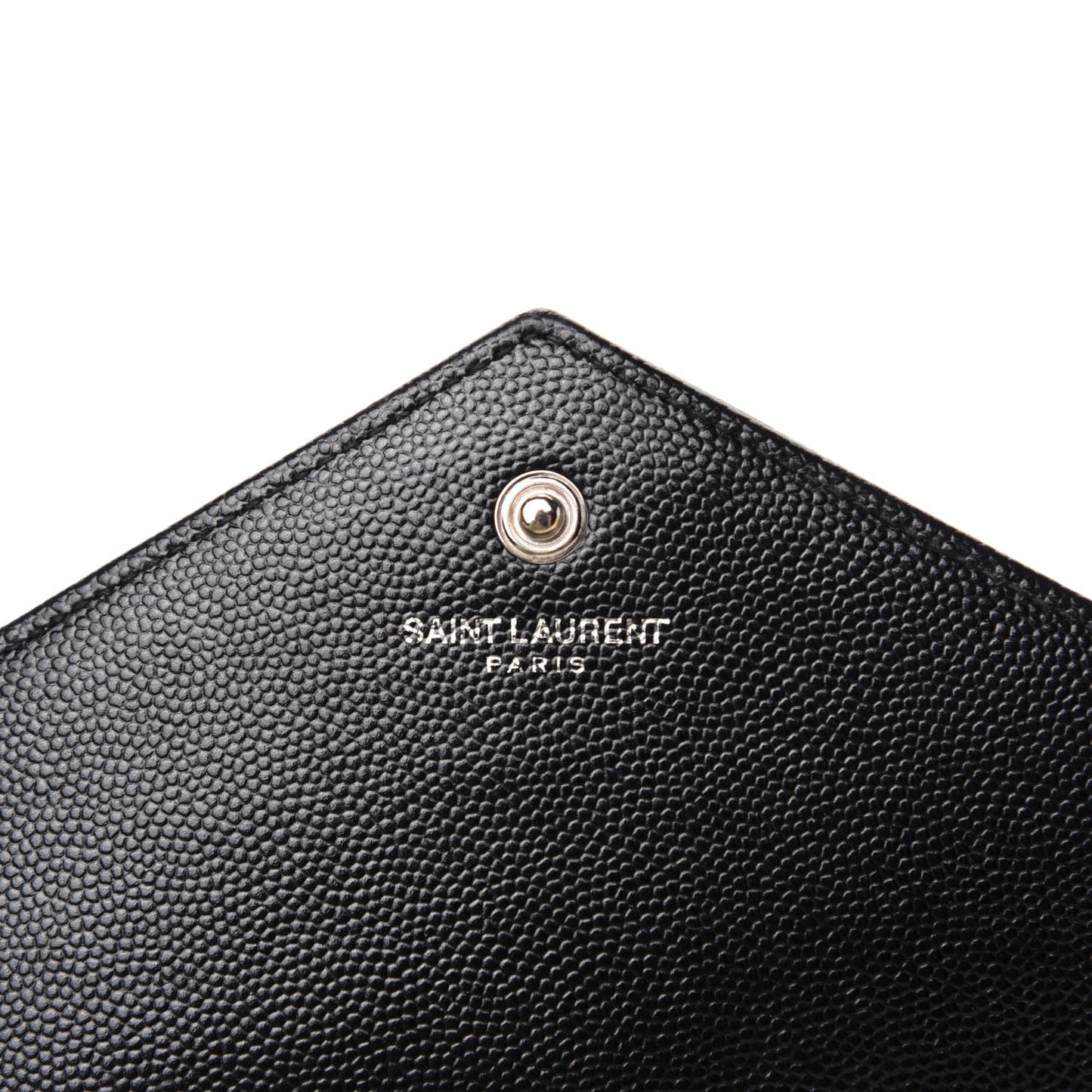 Grain De Poudre Matelasse Chevron Monogram Chain Wallet Black