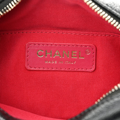 Chanel Shiny Caviar Quilted Chain Melody Camera Bag Black 6 of 11