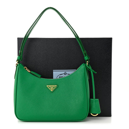 Prada Saffiano Lux Mini Re-Edition Shoulder Bag Mango 11 of 11