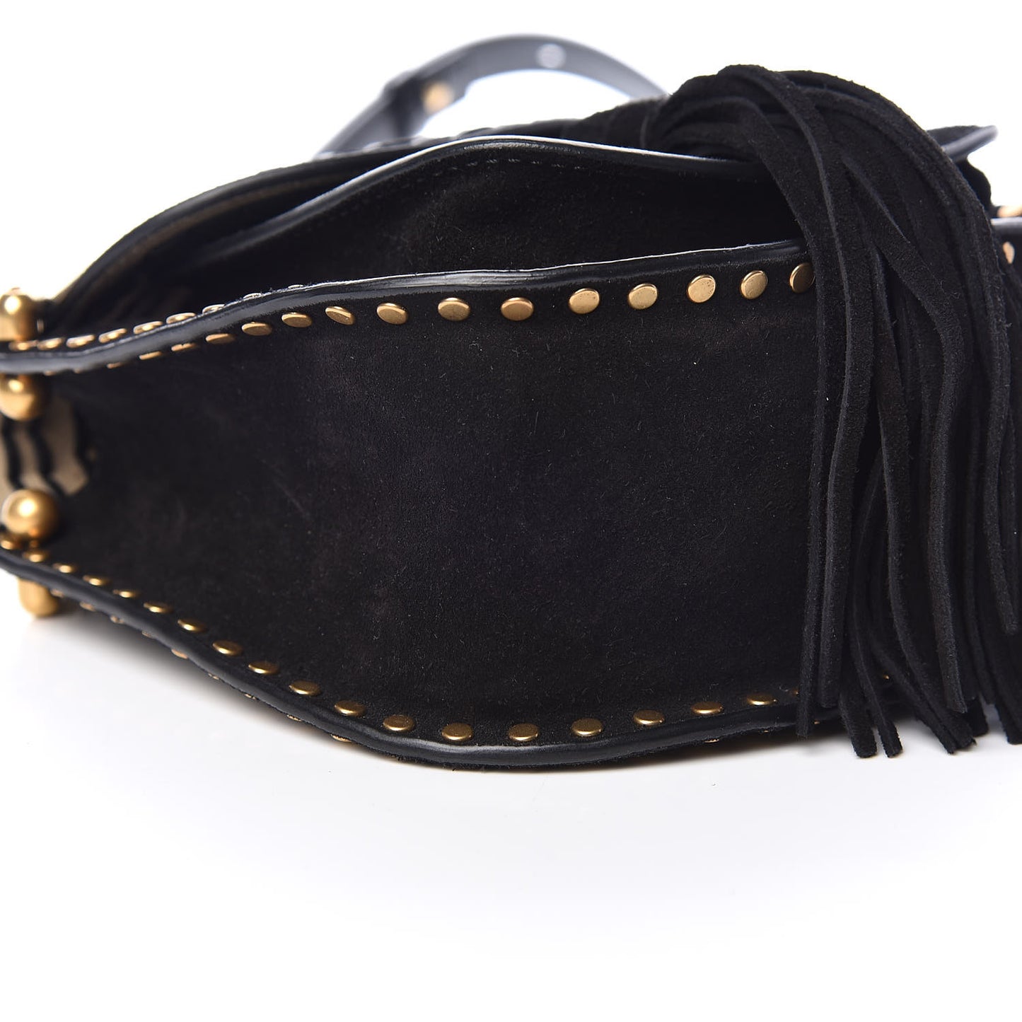 Suede Calfskin Braided Mini Hudson Shoulder Bag Black