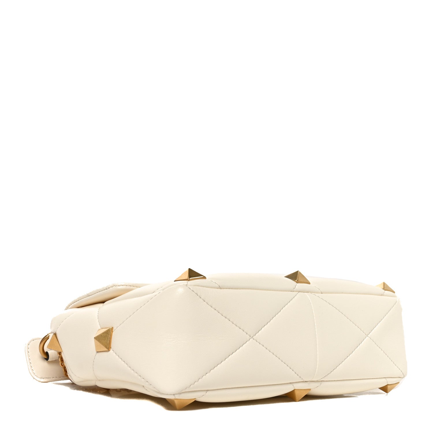 Valentino Garavani Nappa Large Roman Stud Shoulder Bag Ivory 4 of 9