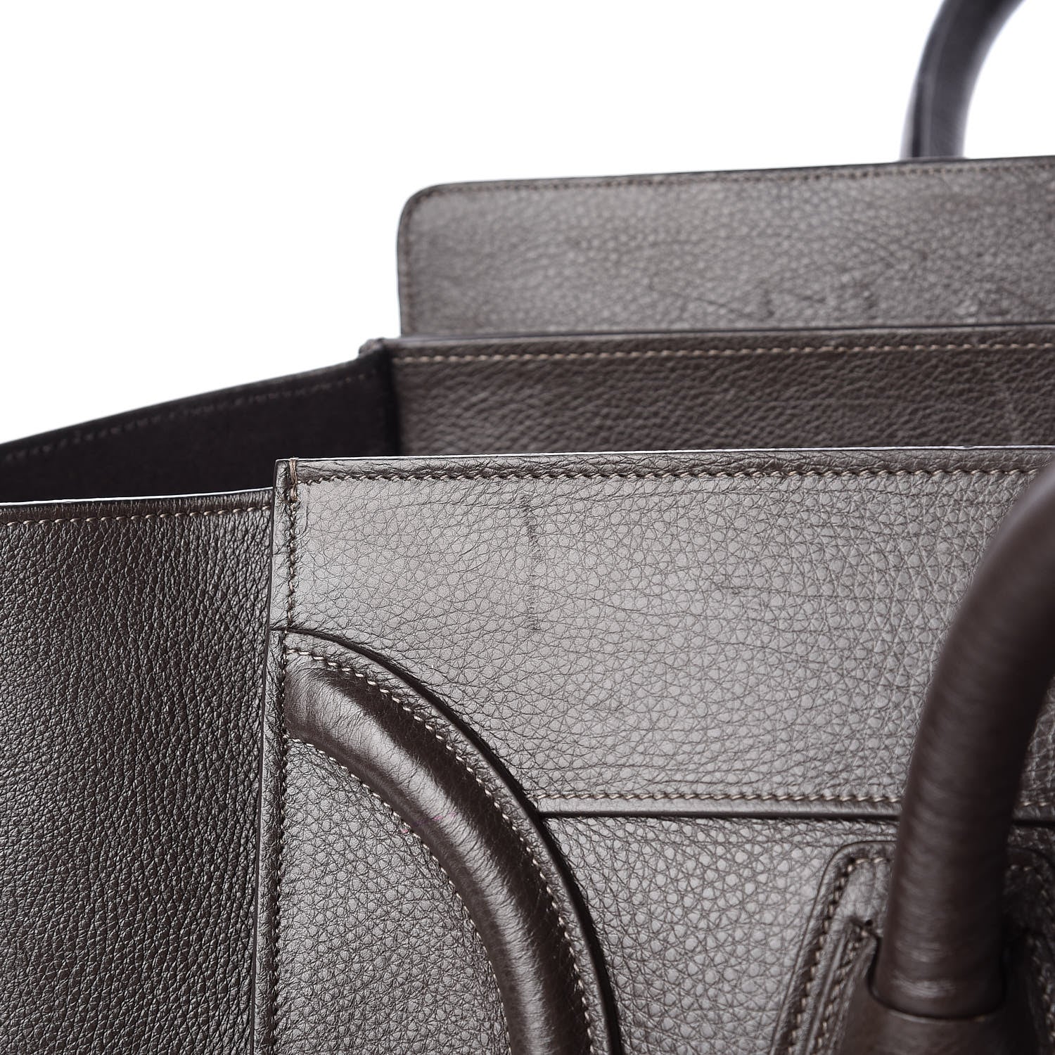 Celine Drummed Calfskin Mini Luggage Anthracite 17 of 17