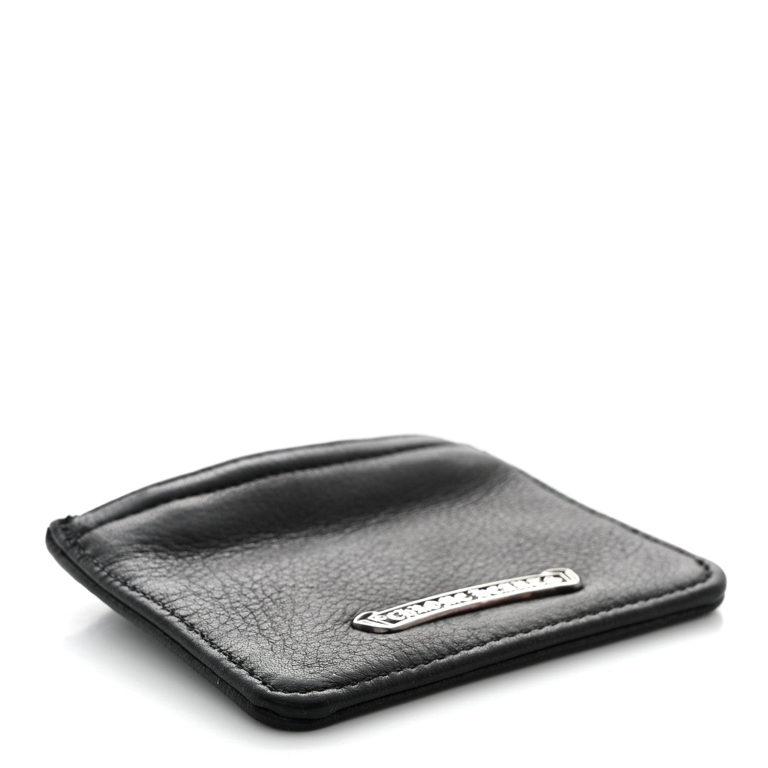 Chrome Hearts Grained Calfskin Dagger Coin Pouch Black 1581253
