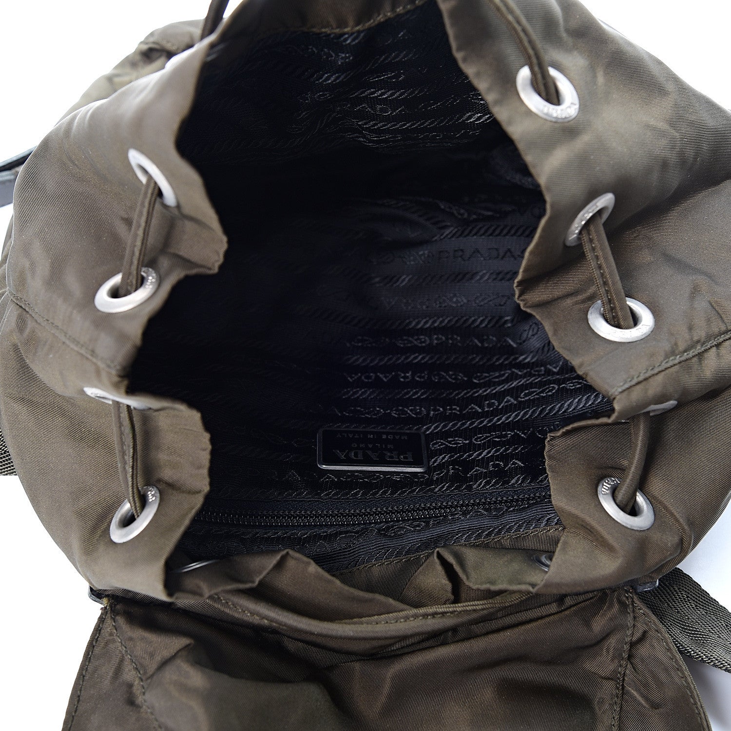Prada Tessuto Nylon Vela Small Backpack Dark Green 4 of 8