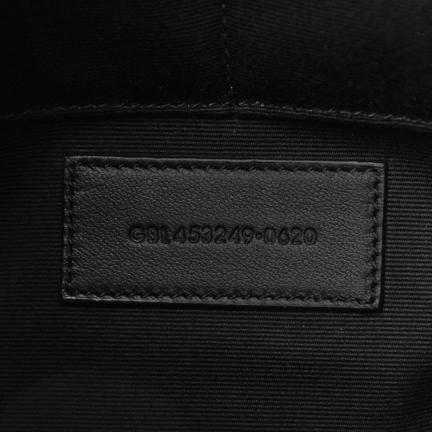 Saint Laurent Calfskin Crocodile Embossed Tablet Pouch Black 7 of 9