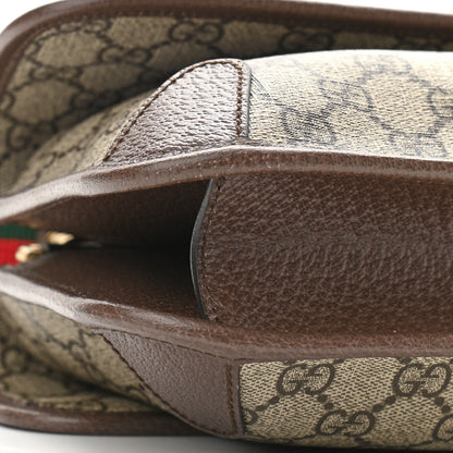 Gucci GG Supreme Monogram Web Small Neo Vintage Double Flap Messenger Bag Beige New Acero 9 of 10