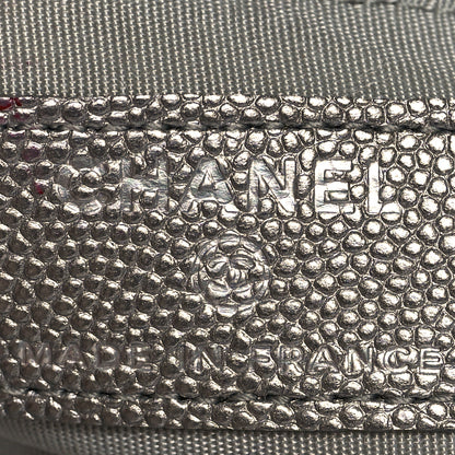 Chanel Metallic Caviar Quilted Mini Top Handle Vanity With Chain Silver 6 of 11