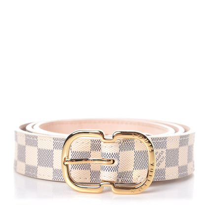 Louis Vuitton Damier Azur 25mm Belt 80 32 1 of 10