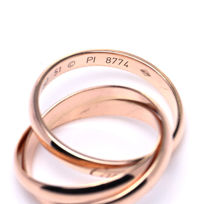 Cartier 18K Pink Gold Diamond Trinity Ring 51 5.75 4 of 5