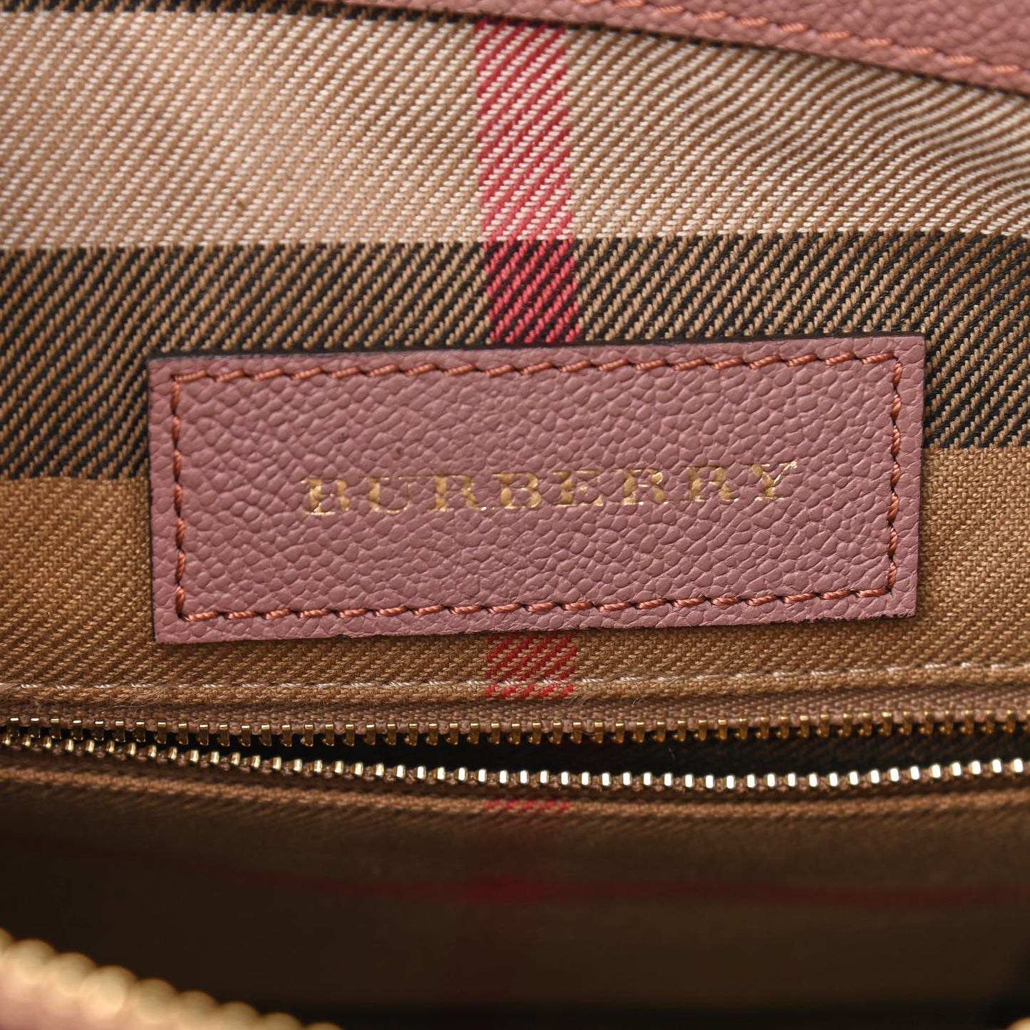 Soft Grain Calfskin House Check Small Helmsley Crossbody Dusty Pink