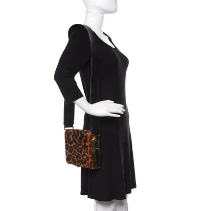 Christian Louboutin Pony Hair Leopard Print Medium Carrie Shoulder Bag Luxor 2 of 10