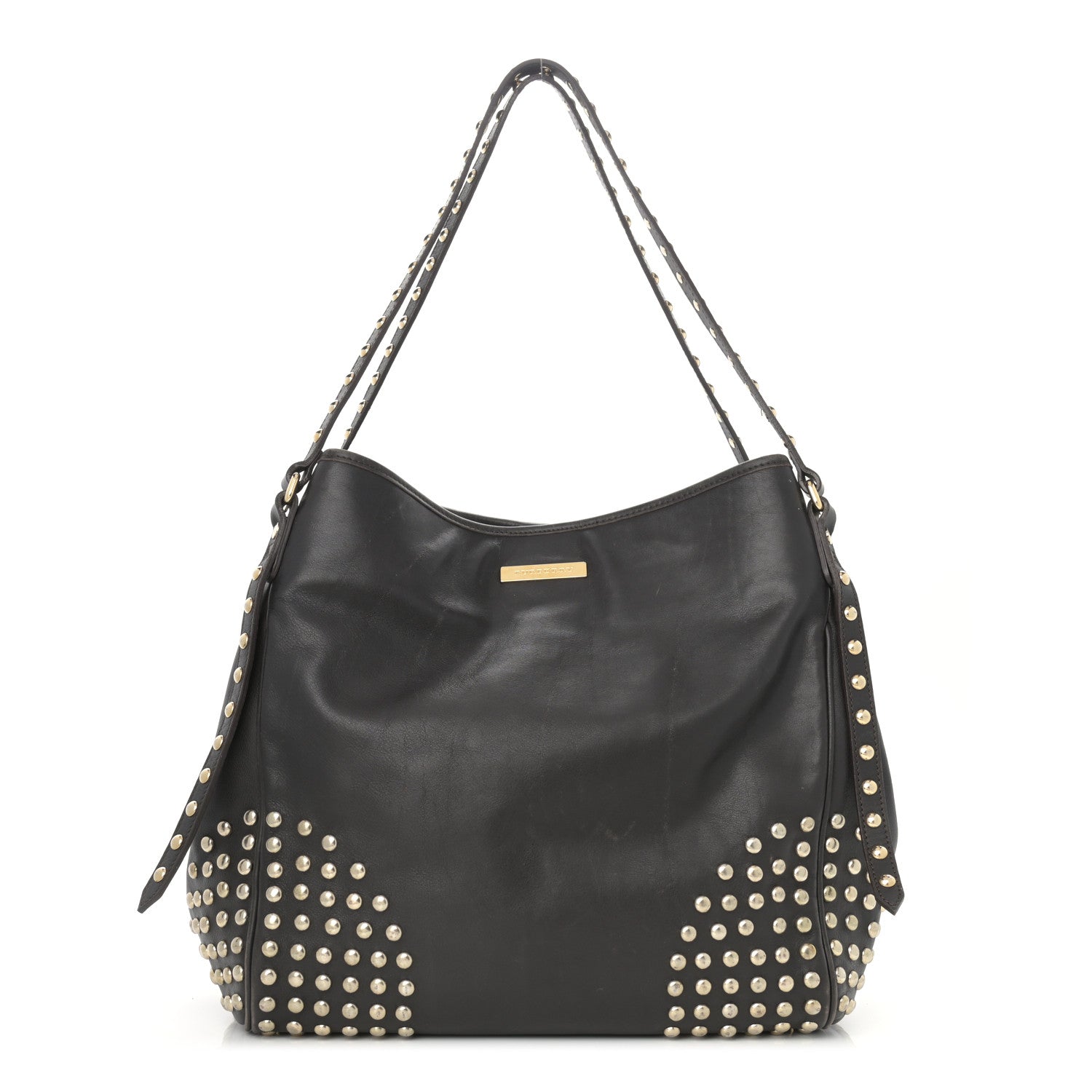 Burberry Lambskin Bridle Studs Large Canterbury Tote Dark Brown 1 of 16