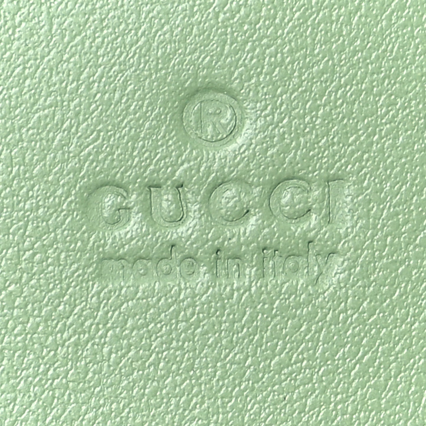 Calfskin Matelasse Chevron GG Marmont Card Case Wallet Salamander Green