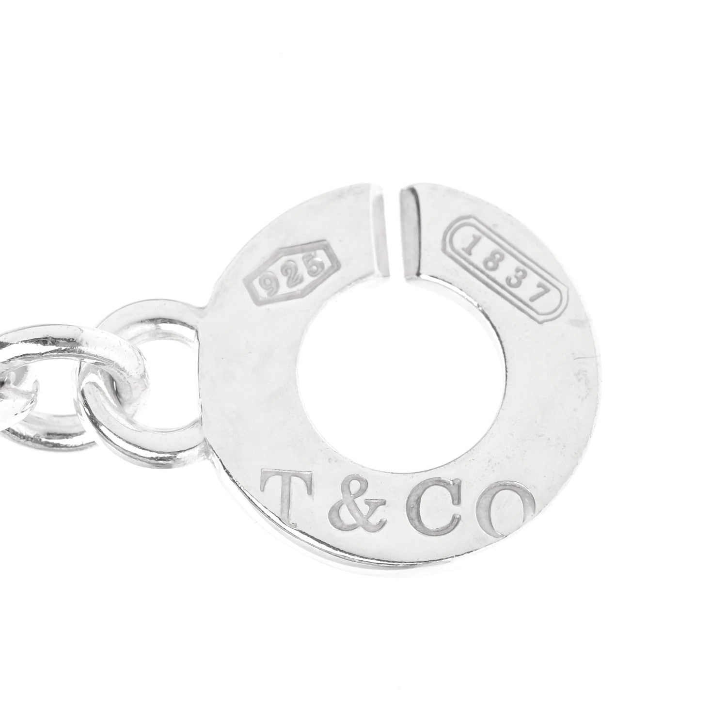 Tiffany Sterling Silver 1837 Circle Clasp Necklace 4 of 5