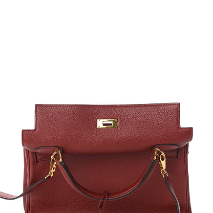 Hermes Taurillon Clemence Retourne Kelly 32 Rouge H 29 of 35