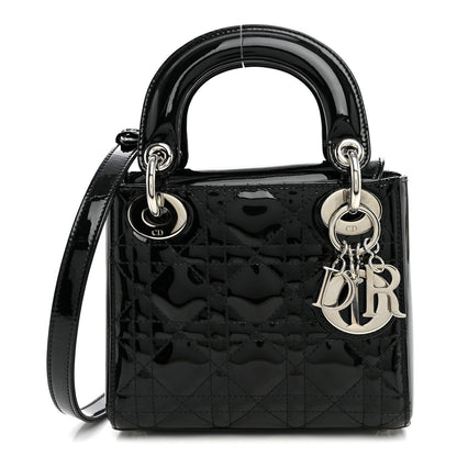 Christian Dior Patent Cannage Mini Lady Dior Black 1 of 9