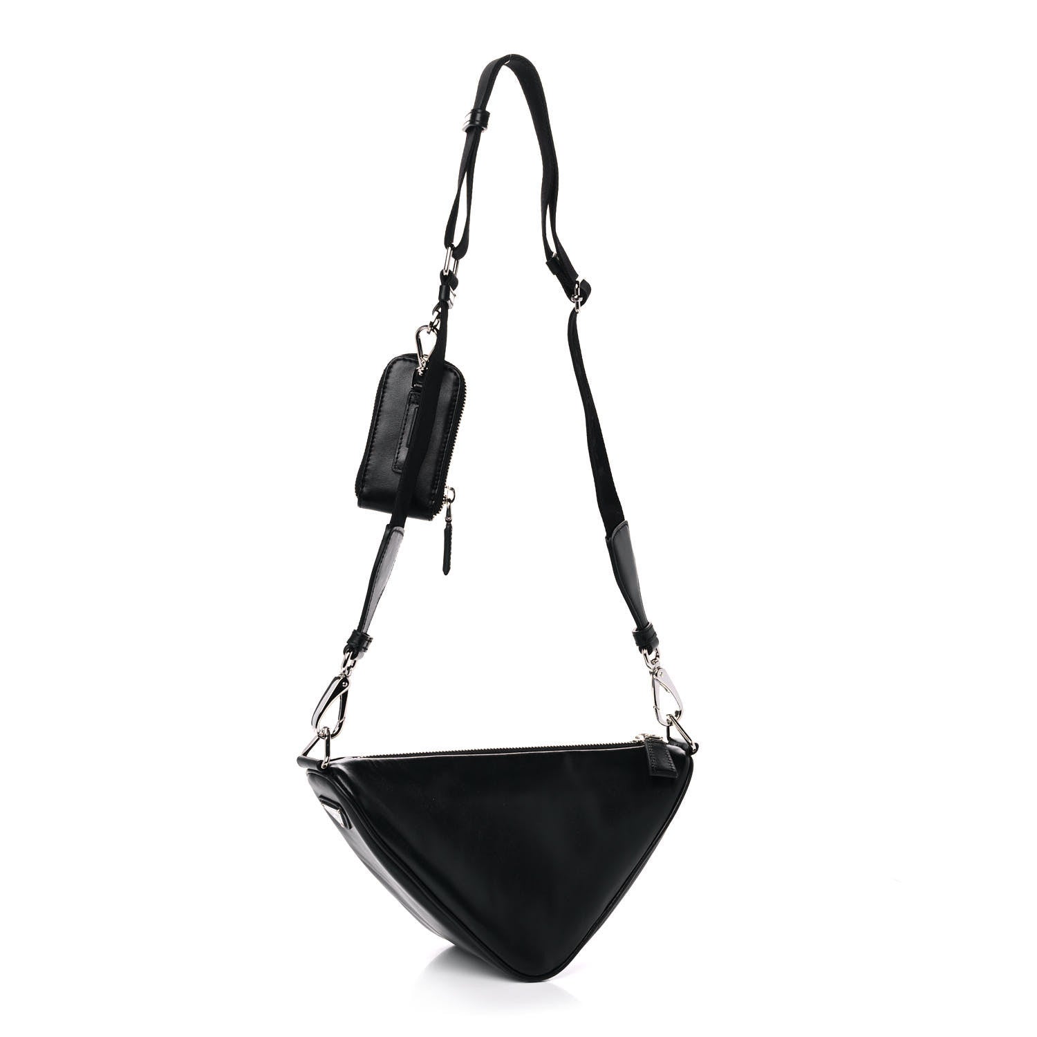 Prada Grace Lux Triangle Shoulder Bag Black 3 of 14