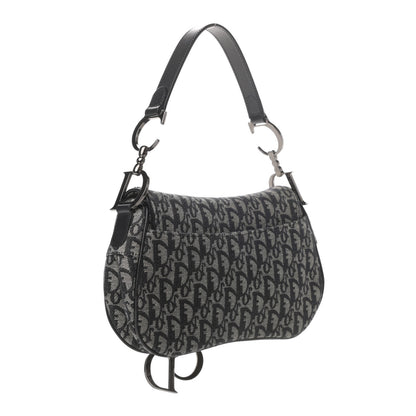 Christian Dior Monogram Double Saddle Bag Black 2 of 4