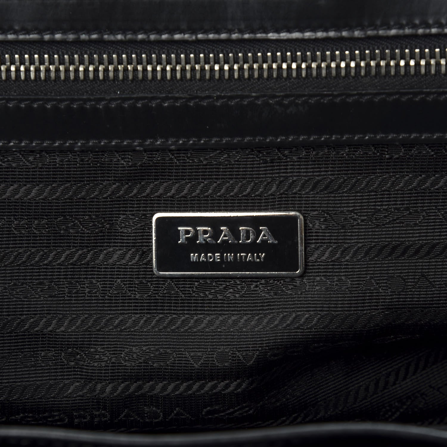 Prada Tessuto Nylon Calfskin Frame Satchel Black 7 of 15