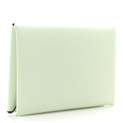 Hermes Epsom Calvi Card Case Vert Fizz 3 of 11