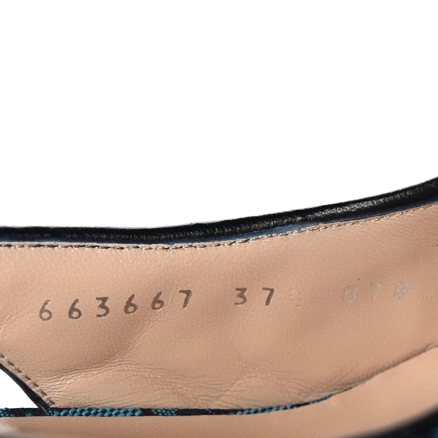 Monogram Multicolor Matelasse Nappa Double G 55mm Slingback Pumps 37 Light Blue
