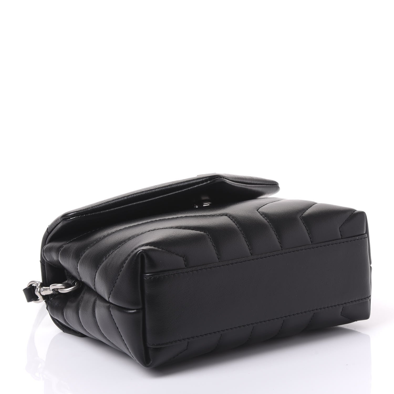 Saint Laurent Calfskin Y Quilted Monogram Toy Loulou Crossbody Bag Black 3 of 9