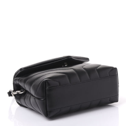 Saint Laurent Calfskin Y Quilted Monogram Toy Loulou Crossbody Bag Black 3 of 9