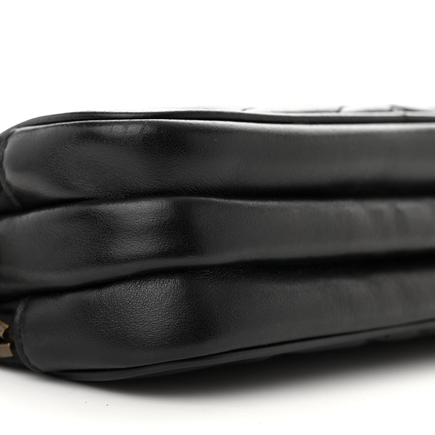 Calfskin Matelasse Mini GG Marmont Chain Crossbody Bag Black