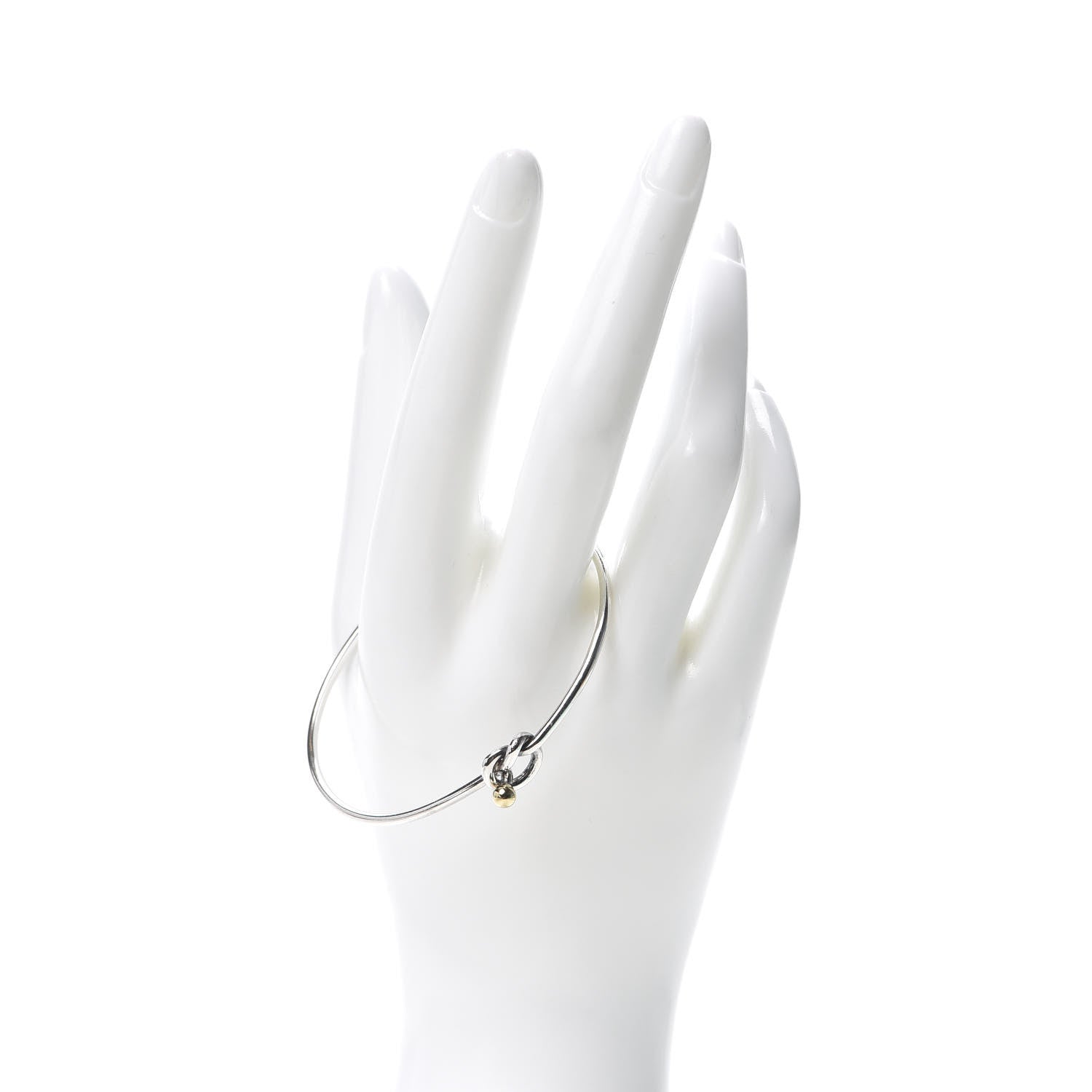 Tiffany Sterling Silver 18K Yellow Gold Knot Bracelet 2 of 6