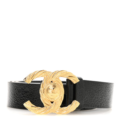Chanel Glazed Calfskin CC Belt 90 36 Black 1 of 6