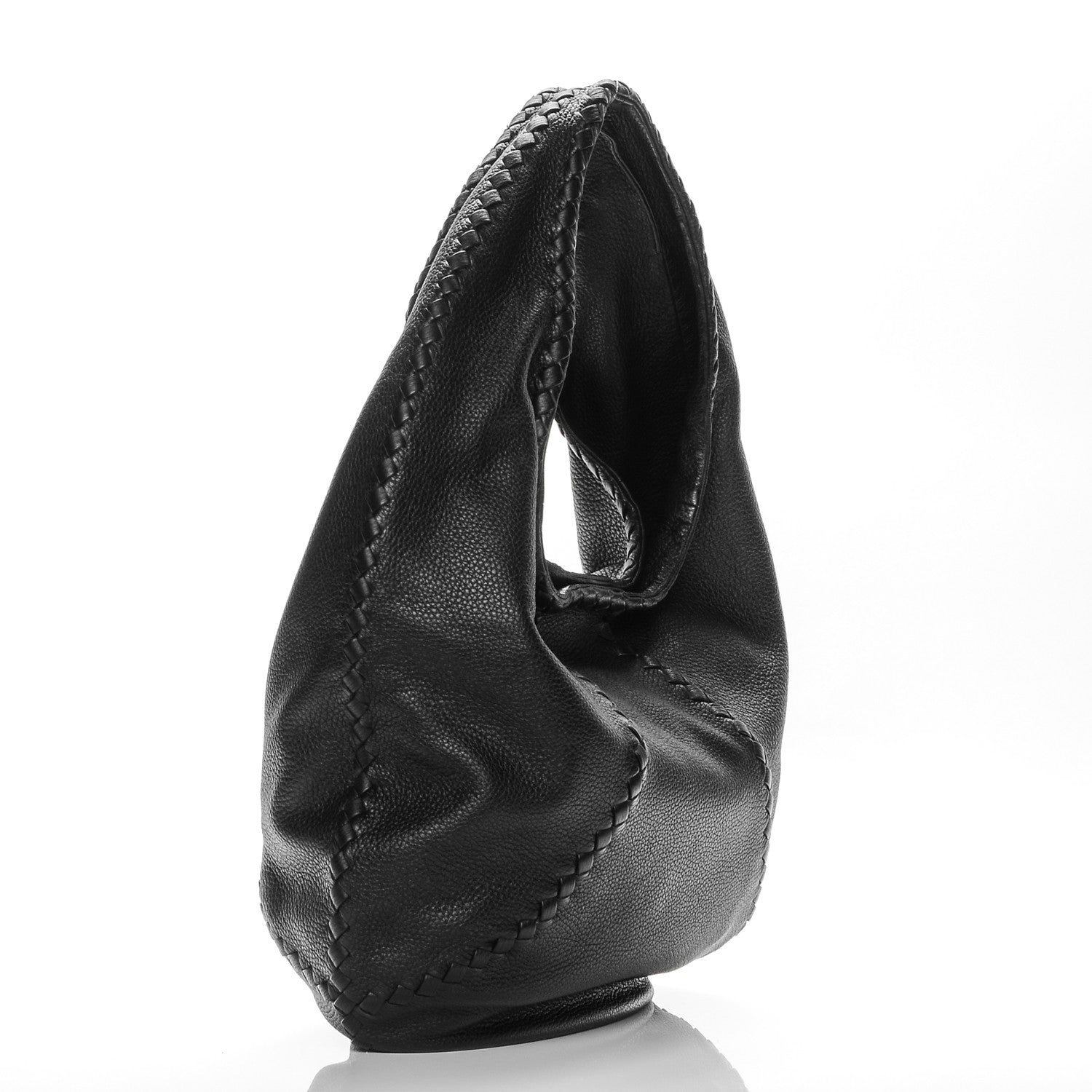 Bottega Veneta Cervo Deerskin Large Hobo Nero Black 3 of 8