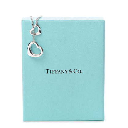 Tiffany Sterling Silver Elsa Peretti Open Heart Lariat Necklace 9 of 9