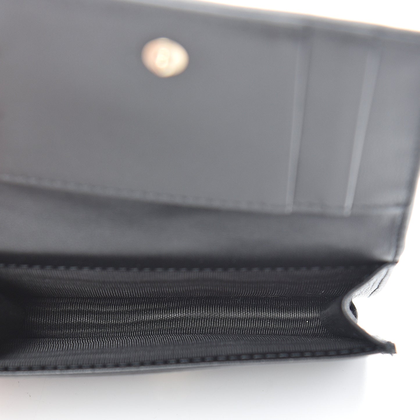 Lambskin Cannage Small Lady Dior Flap Card Holder Black