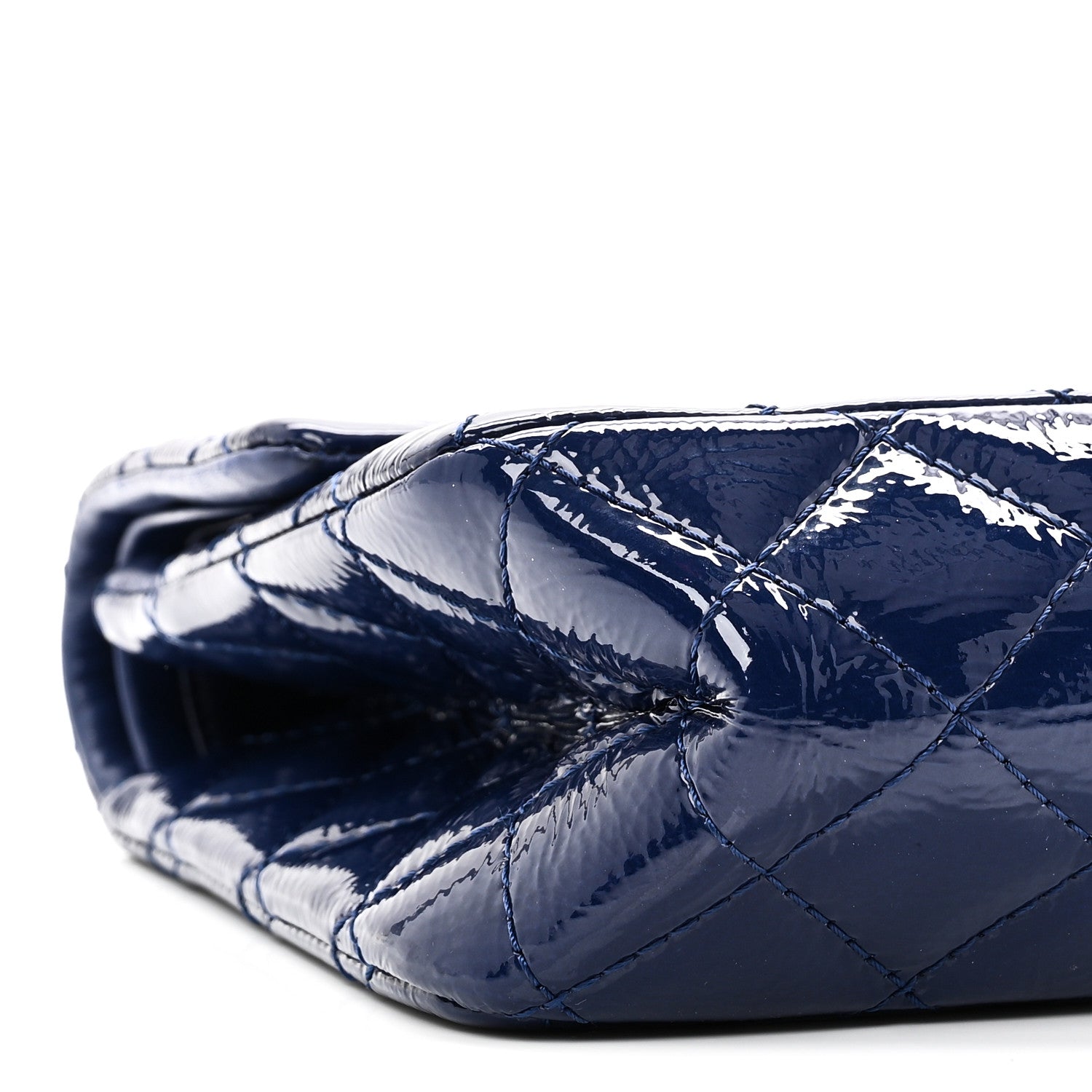 Chanel Distressed Patent Quilted 2.55 Reissue 226 Flap Blue 8 of 9