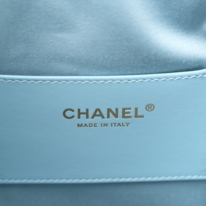 Chanel Washed Denim Quilted Medium Chanel 25 Handbag Blue 7 of 11
