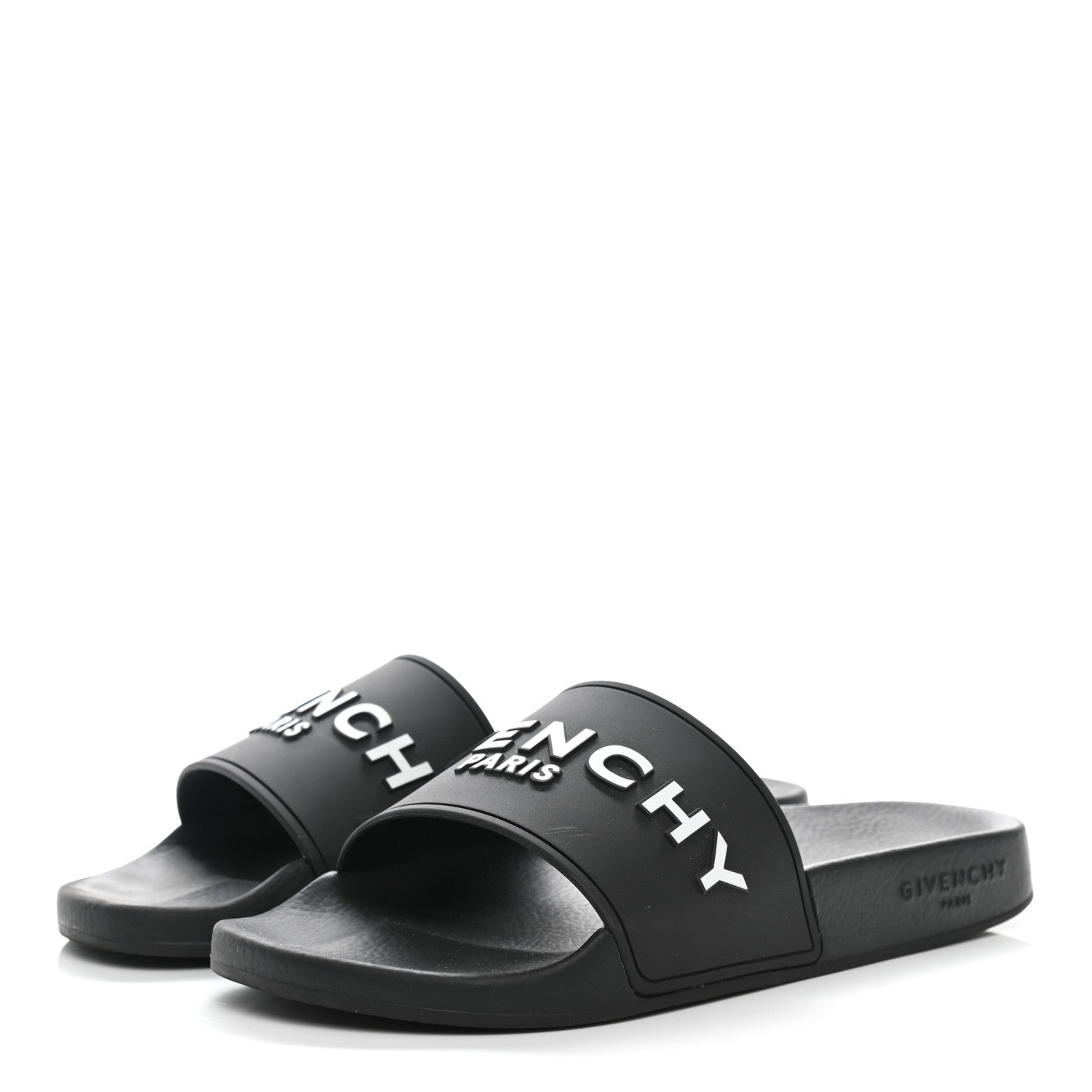 Givenchy Rubber Logo Pool Slide Sandals 38 Black 3 of 13
