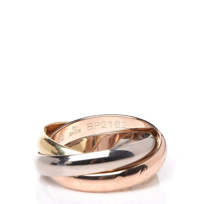 Cartier 18K Pink Yellow White Gold Classic Les Must De Trinity Ring 52 6 4 of 5