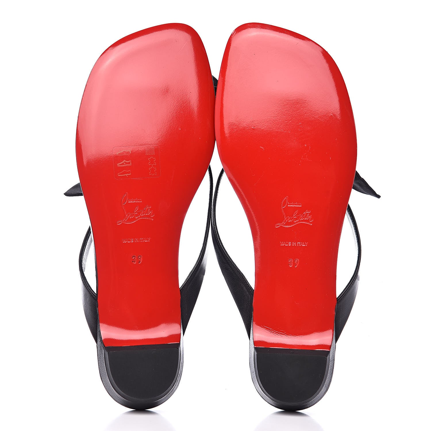 Christian Louboutin Nappa Vol Au Vent Flat Sandal 39 Black 5 of 9