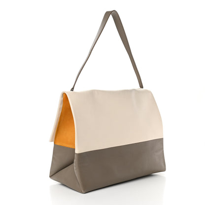 Celine Smooth Calfskin Tri-Color All Soft Shoulder Bag White 3 of 15