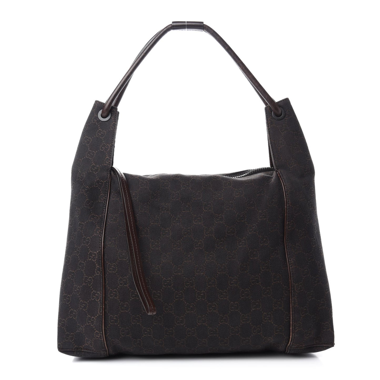 Canvas Monogram Shoulder Bag Brown