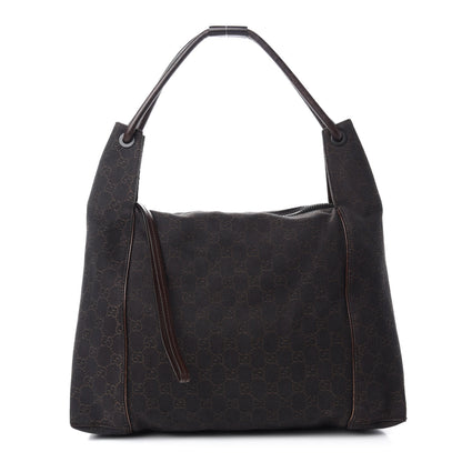 Gucci Canvas Monogram Shoulder Bag Brown 1 of 14