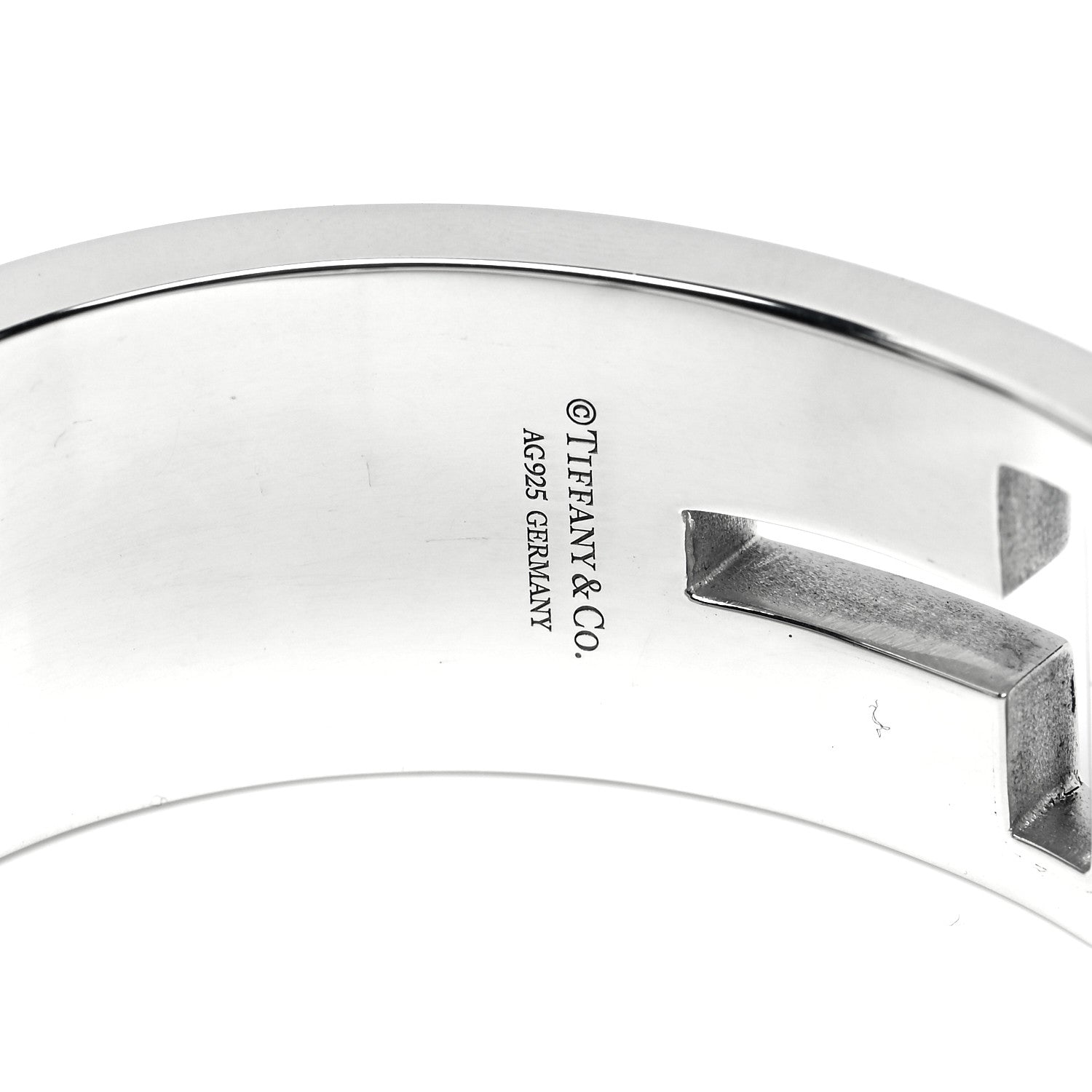 Tiffany Sterling Silver T Cutout Cuff Bracelet 4 of 4