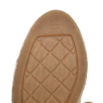 Chanel Lambskin CC Espadrilles 37 Navy Black 7 of 9