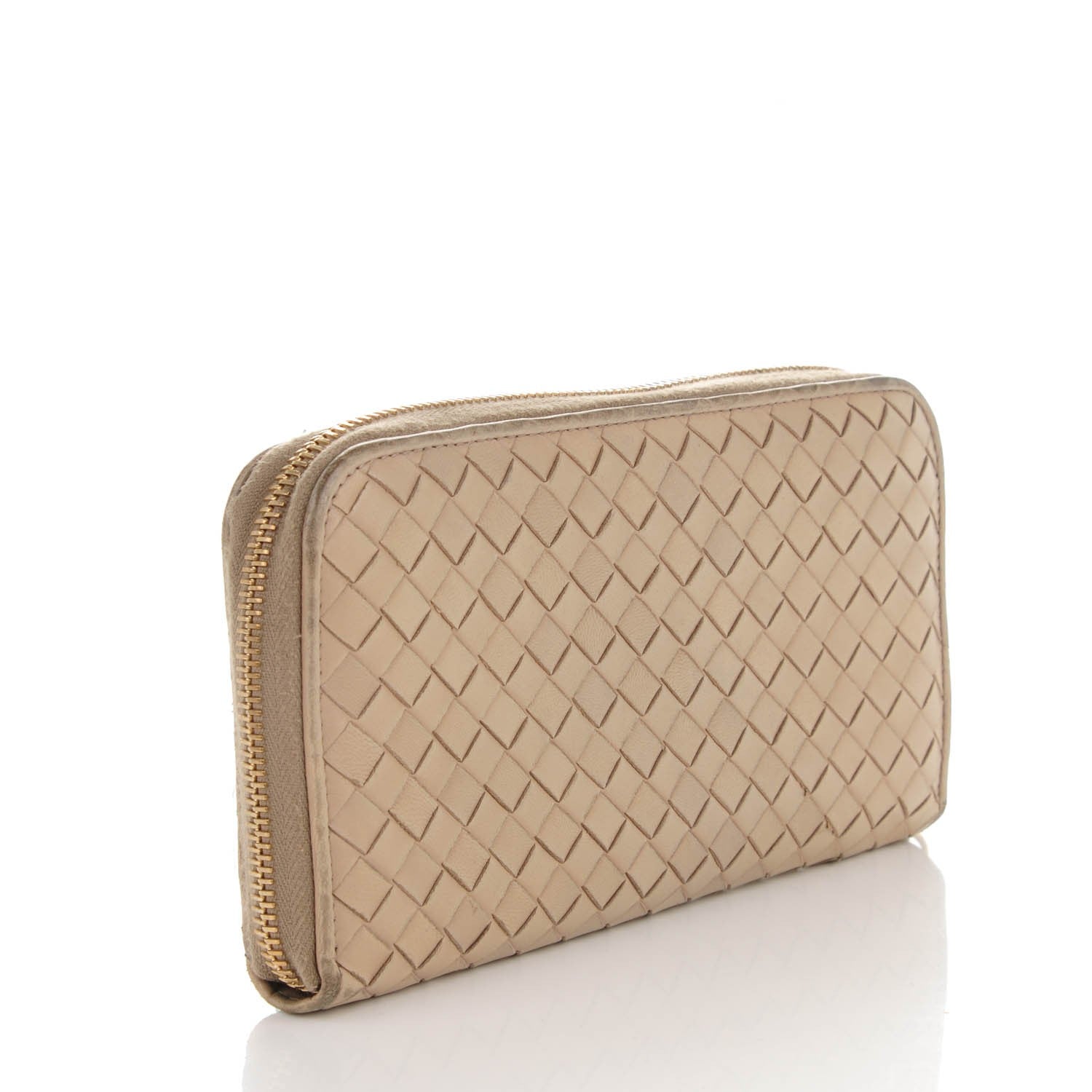 Bottega Veneta Nappa Intrecciato Zip Around Wallet Limo 3 of 9