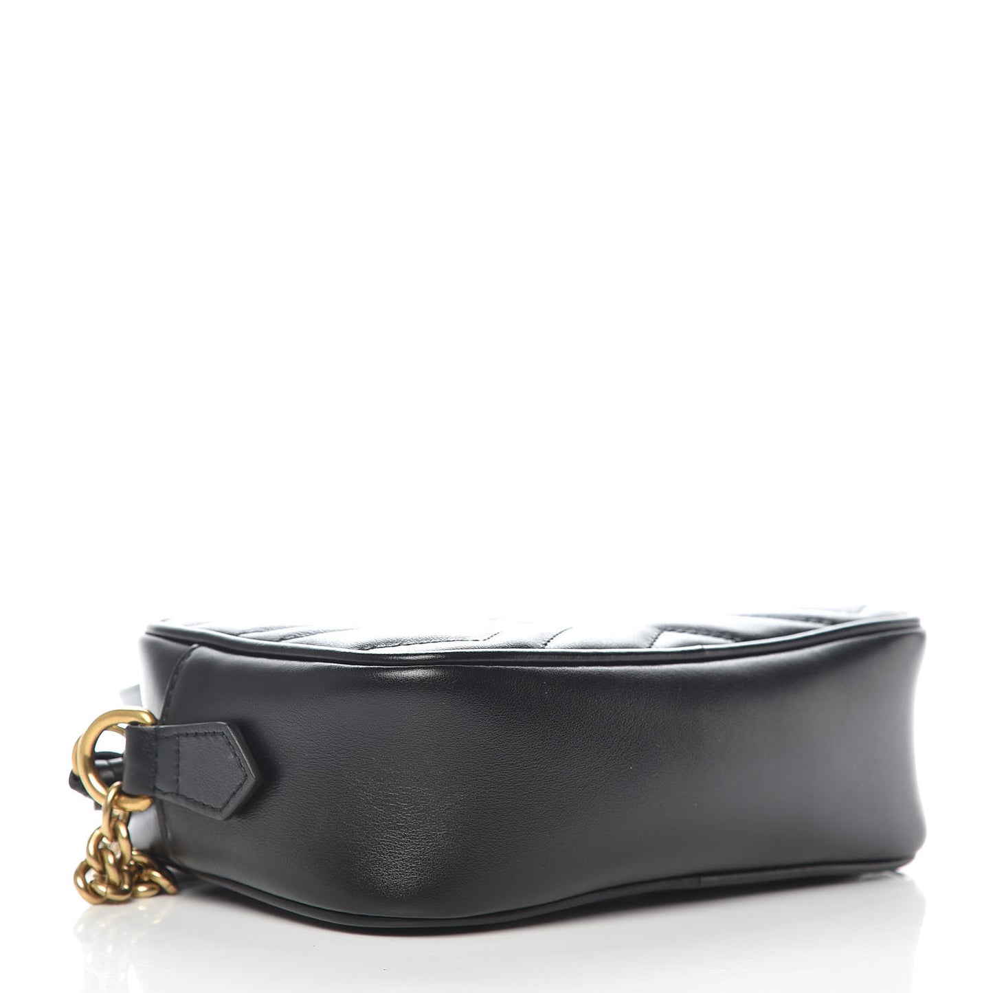 Calfskin Matelasse Mini GG Marmont Chain Shoulder Bag Black