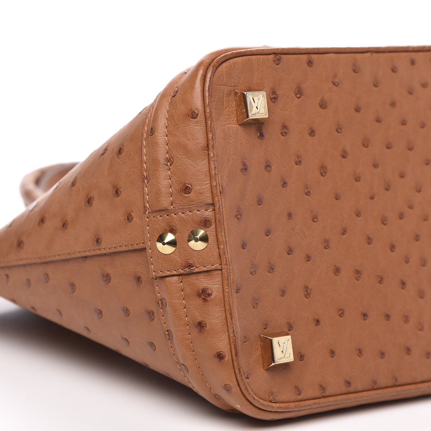 Louis Vuitton Ostrich Lockit MM Cognac 7 of 10